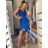 Šaty elegantné mini na ramienka dámske (S/M ONE SIZE) TALIANSKA MÓDA IM322105 korálová