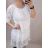 Šaty krajkové 3/4 rukáv dámske (L/XL ONE SIZE) TALIANSKA MÓDA IM422286/DR tmavo ružová