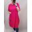 Šaty oversize krátky rukáv dámske nadrozmer (2XL/3XL ONE SIZE) TALIANSKA MÓDA IM42222/DR 2XL/3XL čierna