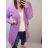 Cardigan pletený tenký jarný dlhý rukáv dámsky nadrozmer (L/2XL ONE SIZE) TALIANSKA MÓDA IMD21947 fialová L-2XL