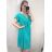 Šaty elegantný krátky rukáv dámske nadrozmer (XL/2XL ONE SIZE) TALIANSKA MÓDA IM422CLARIS/DR XL/2XL čierna
