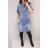 Šaty riflové krátký rukáv dámské nadrozměr (2XL-6XL) GOURD GD22GD8610-LJ/DR 4XL modrá