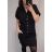 Šaty riflové krátky rukáv dámske nadrozmer (2XL-6XL) GOURD GD22GD8125-LJ/DR 3XL čierna