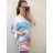 Sveter oversize tenký s potlačou dámsky nadrozmer (3XL/4XL ONE SIZE) TALIANSKA MóDA IMB22RAINBO