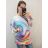 Sveter oversize tenký s potlačou dámsky nadrozmer (3XL/4XL ONE SIZE) TALIANSKA MóDA IMB22RAINBO
