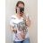 Tunika oversize krátky rukáv dámska nadrozmer (XL/2XL/3XL ONE SIZE) TALIANSKA MÓDA IMB22061