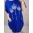 Šaty krátký rukáv dámská nadrozměr (3XL/4XL/5XL ONE SIZE) ITALSKá MóDA IM422502LH