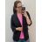 Sako elegantní dlouhý rukáv dámské (XL-2XL-3XL-4XL) ITALSKÁ MÓDA IMWT22m2-m10204/DR XL Černá