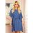 287-9 SOFIA Butterfly dress - pattern - blue linen