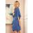 287-9 SOFIA Butterfly dress - pattern - blue linen