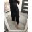 Kalhoty elegantní skládané dámské (S/M/L ONE SIZE) ITALSKÁ MÓDA IMD22521/DR S/M Černá