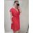 Šaty elegantný krátky rukáv dámske nadrozmer (XL/2XL ONE SIZE) TALIANSKA MÓDA IM422CLARIS/DR XL/2XL čierna