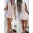 overal elegantný dlhý rukáv dámský (S/M ONE SIZE) TALIANSKA MÓDA IMD22315/DR béžová S/M