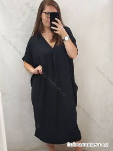 Šaty oversize krátky rukáv dámske nadrozmer (4XL/5XL ONE SIZE) TALIANSKA MÓDA IMD22139/DR