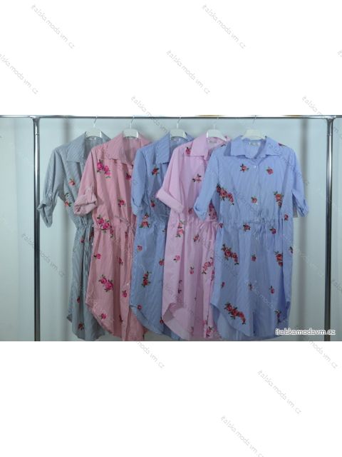 Šaty košeľové dlhý rukáv dámske (S/M ONE SIZE) TALIANSKA MÓDA IMPSH229500