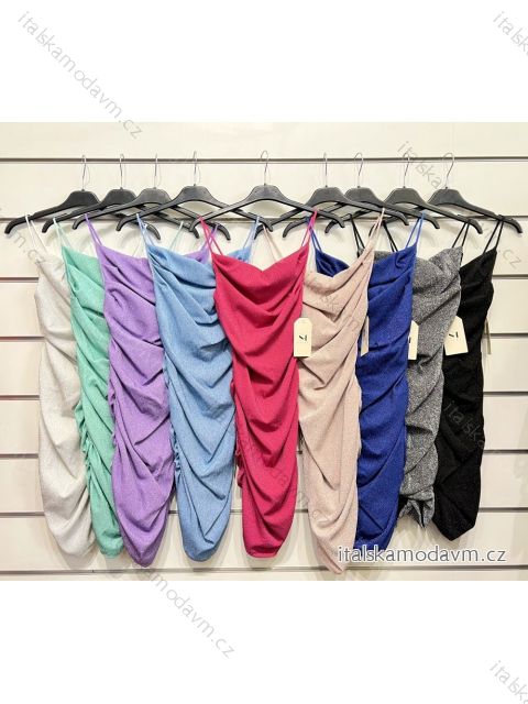 Šaty letné na ramienka dámske (S/M ONE SIZE) TALIANSKA MÓDA IMPSH222964