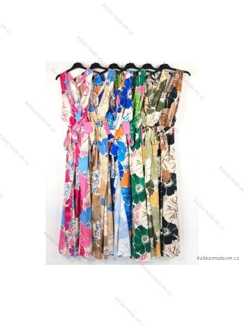 Šaty dlhé letné bez rukávov dámske (S/M ONE SIZE) TALIANSKA MÓDA IMPBB22A2586