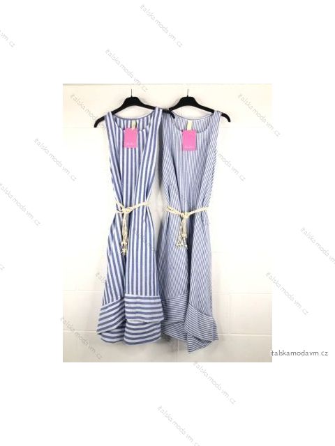 Šaty letné bez rukávu dámske prúžok (S/M ONE SIZE) TALIANSKA MÓDA IMPBB22I7743