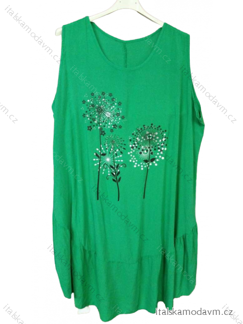 Šaty letné bez rukávu dámska nadrozmer (3XL/4XL/5XL ONE SIZE) TALIANSKA MODA IM422753LH/DR