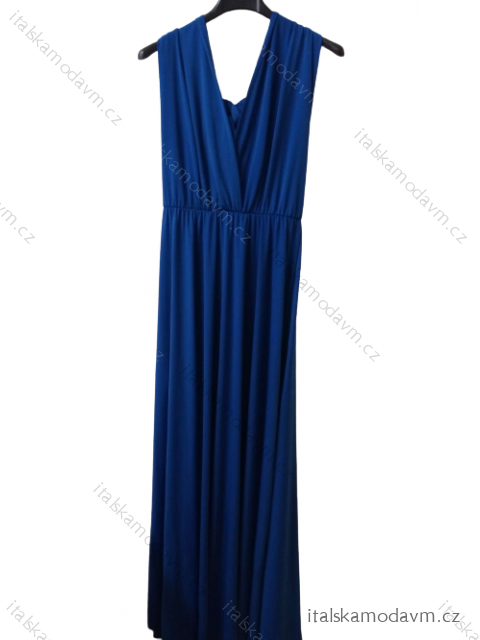 Šaty dlhé letné elegantné bez rukávov dámske (S/M ONE SIZE) TALIANSKA MÓDA IMPDY22YX0609/0690/DR <p>modrá kráľovská</p> M / L