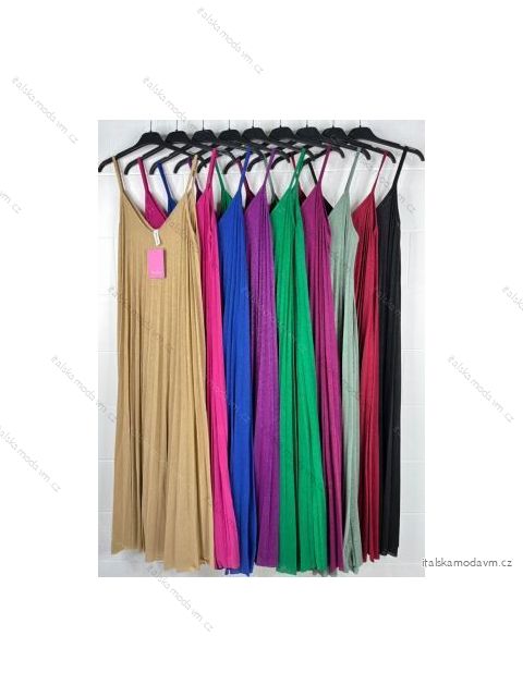 Šaty letné na ramienka dámske (S/M ONE SIZE) TALIANSKA MÓDA IMPBB22S3112