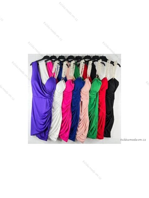 Šaty letné elegantné na ramienka dámske (S/M ONE SIZE) TALIANSKA MÓDA IMPBB22B22671