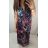 Šaty dlhé bez rukávu dámske (S/M ONE SIZE) FRANCÚZSKA MÓDA FMB210081 modrá S/M