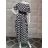 Šaty letné dlhé krátky rukáv dámske nadrozmer (XL/2XL/3XL ONE SIZE) POLSKÁ MÓDA PMLT22MASTI