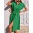Šaty košeľové krátky rukáv dámske (S/M/L/XL ONE SIZE) TALIANSKA MÓDA IMD225244 béžová