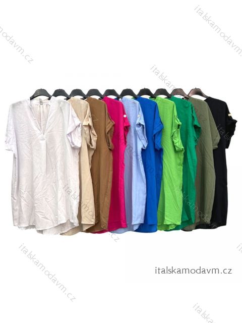 Tunika krátký rukáv dámská (S/M ONE SIZE) ITALSKÁ MÓDA IMPLM2231196