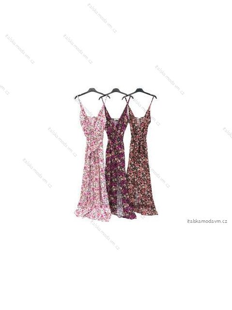 Šaty dlhé letné na ramienka dámske (S/M ONE SIZE) TALIANSKA MÓDA IMPLM2222152A2