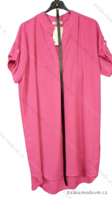 Tunika predĺžená/šaty s opaskom krátky rukáv dámska (M/L/XL ONE SIZE) TALIANSKA MÓDA IMWT22050/DR
