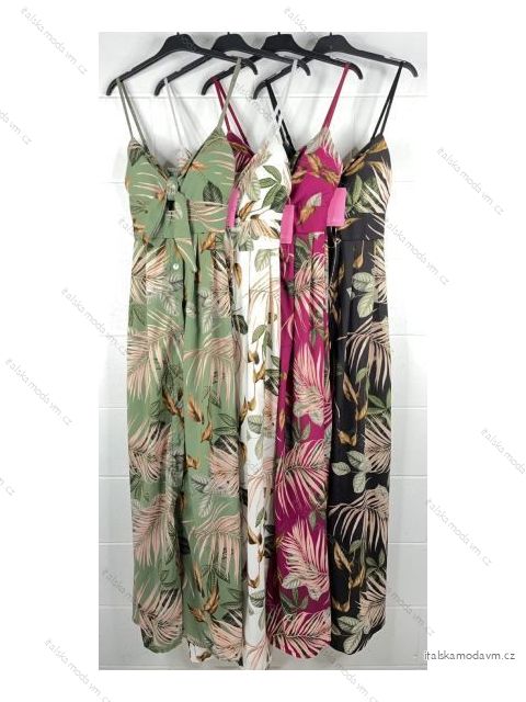 Šaty letné dlhé na ramienka dámske (S/M ONE SIZE) TALIANSKA MÓDA IMPBB22B20123A