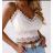 Top/tielko čipkové na ramienka dámske (S/M ONE SIZE) TALIANSKA MÓDA IMPBB229678yx/DR S/M čierna