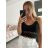 Top/tielko čipkové na ramienka dámske (S/M ONE SIZE) TALIANSKA MÓDA IMPBB229678yx/DR S/M čierna