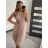 Šaty elegantní bez rukávu dámské (S/M ONE SIZE) ITALSKÁ MÓDA IMD22307sv. růžová