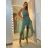 Šaty šifonové dlouhé letní na ramínka dámské (S/M ONE SIZE) ITALSKÁ MÓDA IMM22FS52532/DR S/M oranžová