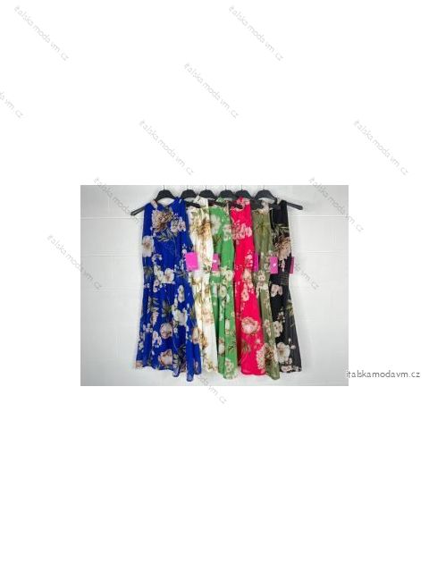 Šaty letné bez rukávu dámske (S/M ONE SIZE) TALIANSKA MÓDA IMPBB22D0454