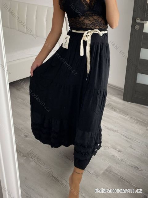 Sukňa dlhá dámska (S/M/L ONE SIZE) TALIANSKA MóDA IM322PASE/DR