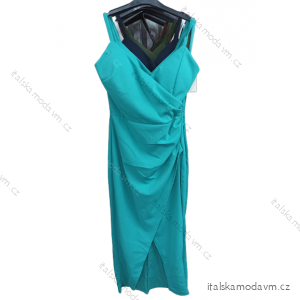 Šaty elegantné spoločenské na ramienka dámske (S/M ONE SIZE) TALIANSKA MÓDA IM322250