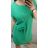 Šaty krátký rukáv s kabelkou dámské nadrozměr (XL/2XL ONE SIZE) ITALSKÁ MÓDA IM422295/DR tm. růžová