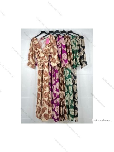 Šaty letné 3/4 rukáv dámske (S/M ONE SIZE) TALIANSKA MÓDA IMPBB22F12313