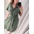 Šaty košeľové krátky rukáv dámske (S/M ONE SIZE) TALIANSKA MÓDA IMPSH22L52267/DR
