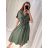 Šaty košeľové krátky rukáv dámske (S/M ONE SIZE) TALIANSKA MÓDA IMPSH22L52267/DR