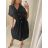 Šaty košeľové krátky rukáv dámske (S/M ONE SIZE) TALIANSKA MÓDA IMPSH22L52267/DR