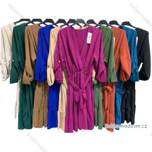 Šaty elegantné 3/4 dlhý rukáv dámske (M/L ONE SIZE) TALIANSKA MóDA IMC22530
