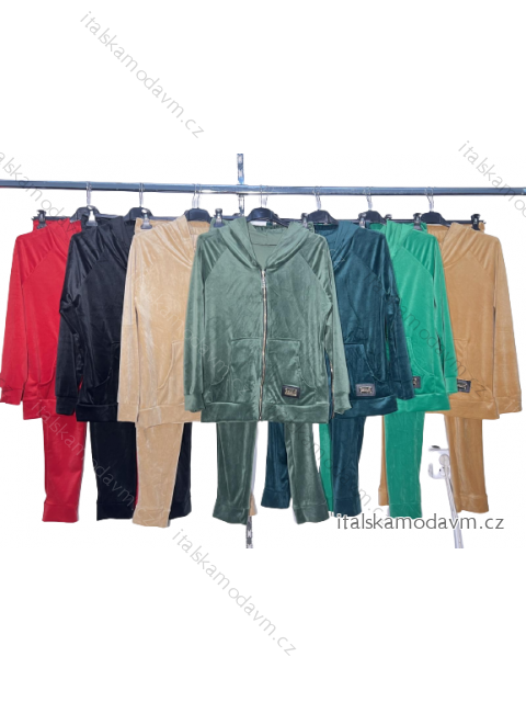 Súprava tepláková zamatová mikina a tepláky dámska (M/L/XL ONE SIZE) TALIANSKA MÓDA IM422903