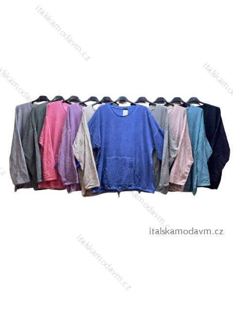 Tunika so zaväzovaním 3/4 dlhý rukáv dámska nadrozmer (XL/2XL ONE SIZE) TALIANSKA MÓDA IM422923