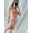 Šaty letní na ramínka dámské (S/M ONE SIZE) ITALSKÁ MÓDA IMPSH226357/DR -   tmavě růžová -   S/M