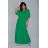 Šaty letní dlouhé krátký rukáv dámské (XL/2XL/3XL ONE SIZE) TURECKÁ MÓDA IMLI227964/DRkr. modrá